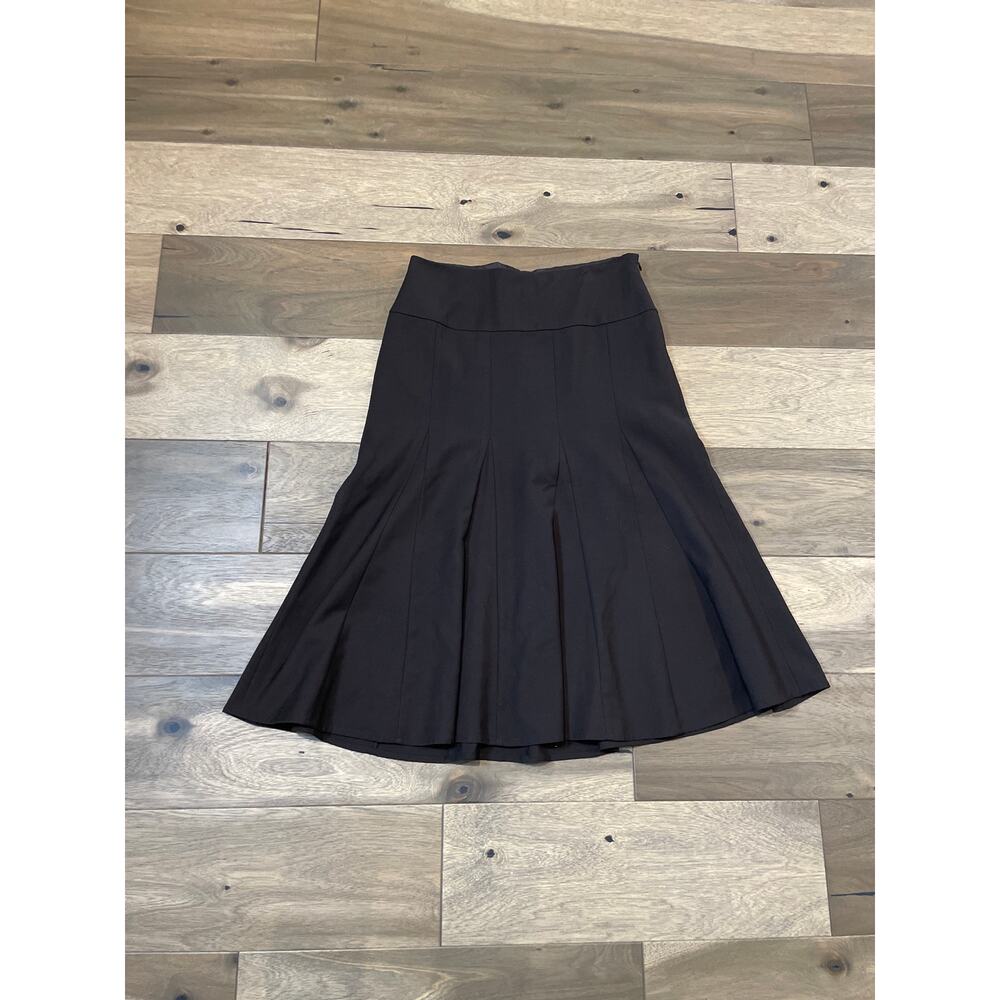 Ann Taylor Flare Skirt Size 4 Brown Wool Blend Lined - Picture 3 of 9